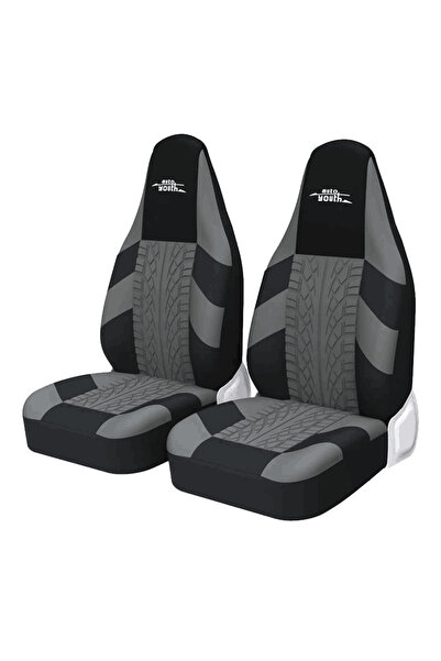 Choice غطاءان رماديان لمقعد السيارة الأمامي عالي الجودة، مناسب لمعظم السيارات...