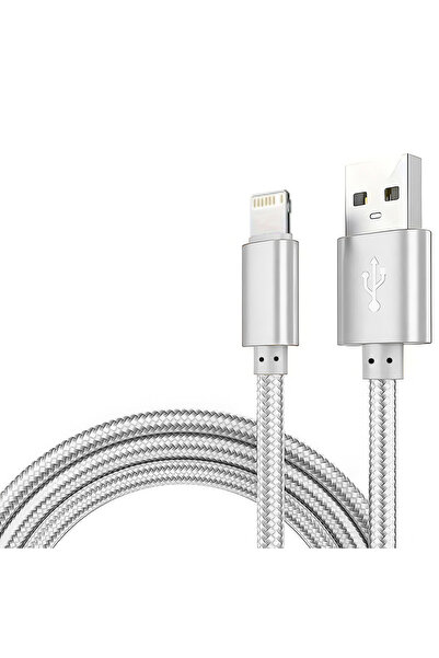 Choice كابل شحن سلكي مضفر من النايلون متعدد الألوان، أبيض اللون، بطول مترين، ...