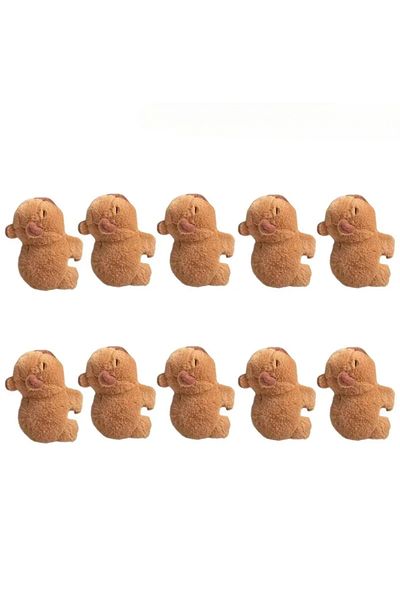 Choice Basics-10pcs 10Pcs Capybara Plush Animal Bracelet Cute Cartoon Capybara Clap Circle Kawaii Slap Snap
