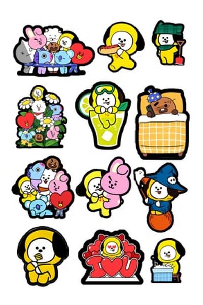 Sticksy Bts Bt21 Stickerphone Laptop Notebook Tablet Notebook Flask Sticker Sticker St138
