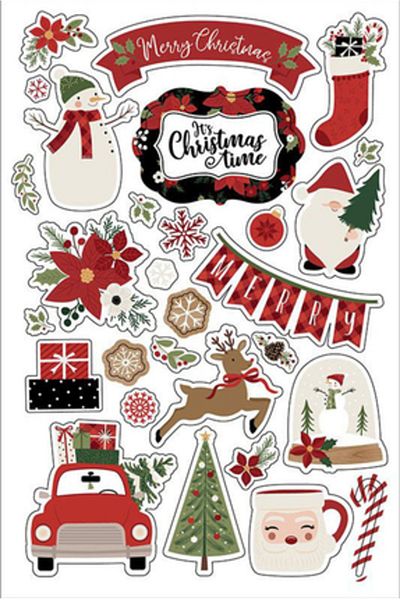 Sticksy Christmas New Yearsticker Phone Laptop Notebook Tablet Notebook Flask Sticker Label St506