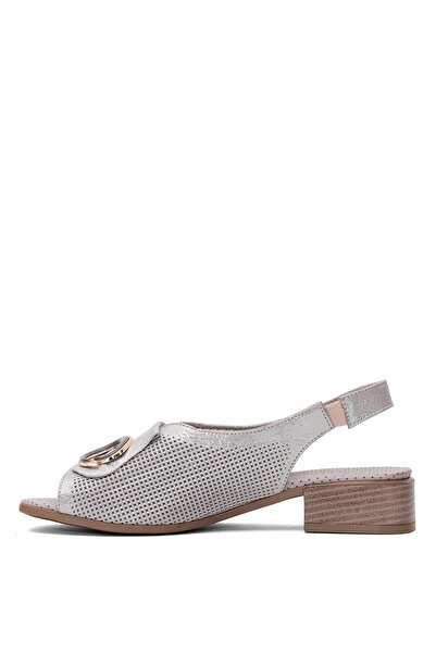 Mammamia D25Ys-2720 Women's Genuine Leather Heeled Sandals Mink