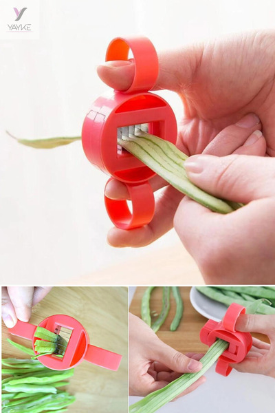 abnturk Pratik Yeşil Fasulye Doğrama Aparatı - Fasulye Dilimleme Aleti Fasüly...