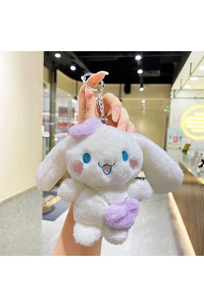 Choice A-13 12cm Sanrio Cartoon Anime Keychain Plush Love Purple Blue Pink Toy Cinnamoroll Cute Soft Stuffe