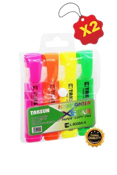 Taksun Original Highlighter Pastel Color Set (2 Pack-8 Pieces)