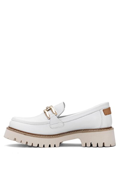 Mammamia D25Ya-3695 Women's Genuine Leather Casual Shoes White