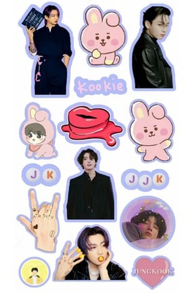 Sticksy Bts Jungkooksticker Phone Laptop Notebook Tablet Notebook Flask Sticker Sticker St110