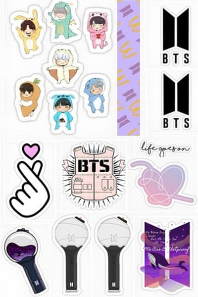 Sticksy Bts Bt21 Stickerphone Laptop Notebook Tablet Notebook Flask Sticker Sticker St112