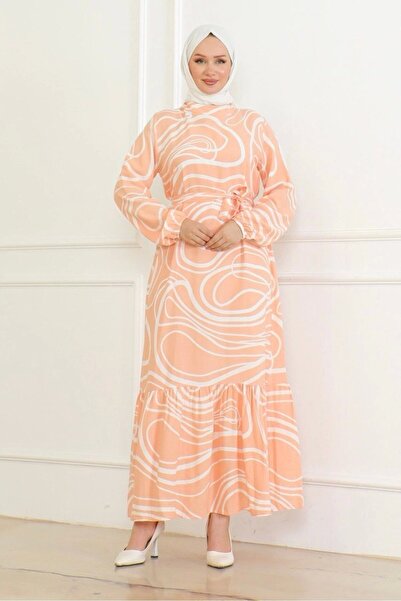 Neva Style Viscose Yavruağzı - Φόρεμα με ρίγες