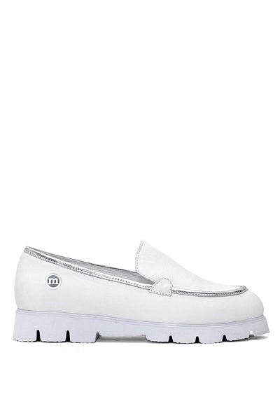Mammamia D25YA-7380 Pantofi de damă din piele naturală alb