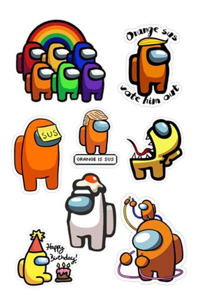 Sticksy Among Us Stickerphone Laptop Notebook Tablet Notebook Flask Sticker Sticker St558