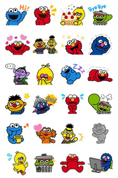 Sticksy Sesame Streetsticker Phone Laptop Notebook Tablet Notebook Flask Sticker Sticker St308