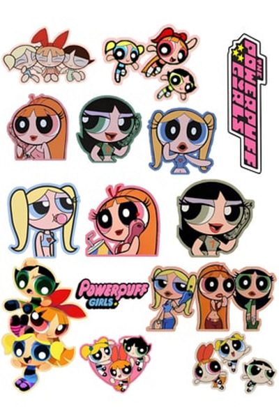 Sticksy Powerpuff Girlssticker Phone Laptop Notebook Tablet Notebook Flask Sticker Sticker St180