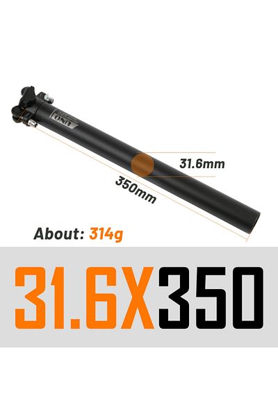 Choice 31.6X350MM Black UNO MTB Road Bicycle seatpost Aluminum Bike Seat Post Seat Tube 27.2/30.9/31.6mm*35