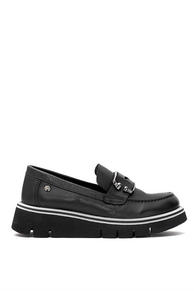 Mammamia Pantofi de damă negri casual - D25YA-3760 - Piele de coloană reală