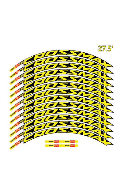 Choice 27.5er yellow MAVIC CROSSMAX SL PRO MTB wheel sticker width 17mm PRO b...