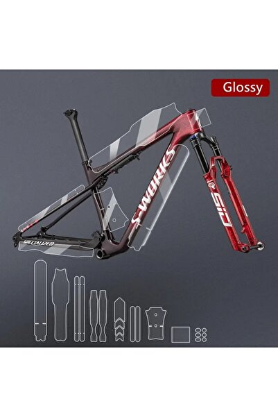 Choice ملصق إطار دراجة طريق لامع من MTB، واقي شفاف مقاوم للخدش، ملصق دراجة MT...