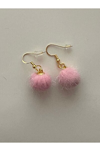 Hello Kitty Tüylü Küpe