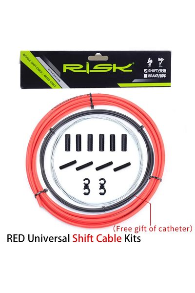 Choice Shift Set Red RISK Bicycle Shift Gear Derailleur Brake Kits Wire Tube Line Hose Basic Cable Housing