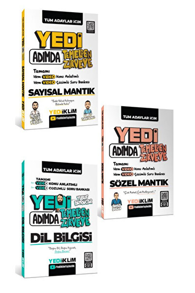 Yediiklim Yayınları Tüm Adaylar İçin Yedi Adımda Temelden Zirveye Sayısal-Söz...