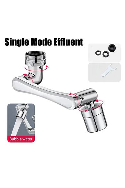 Choice 1 Mode Stainless steel Robotic Arm Extension Faucet Aerator 1080 °Swivel 2 Modes Water Tap Nozzle Fa