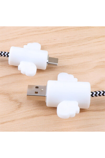 Choice واقي كابل شاحن USB من النوع C من lscb على شكل جناح ملاك لطيف باللون ال...