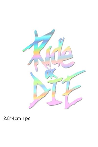 Choice S 2.8x4cm Mtb Bike Frame Sticker Ride Or Die Top Tube Sticker Bicycle Decals Decorative Frame Stick
