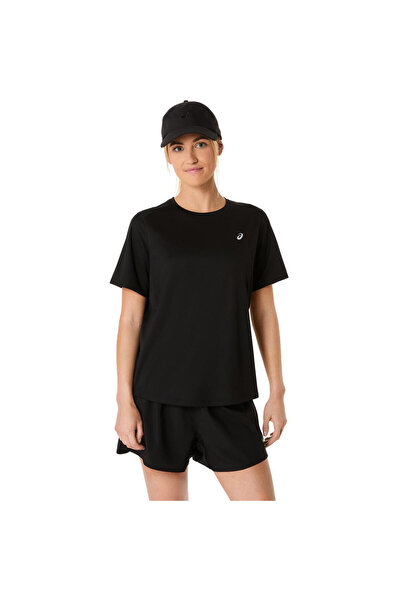 Asics CORE SS TOP Kadın Black/Pure Silver Kısa Kollu Tshirt 2012D170-001