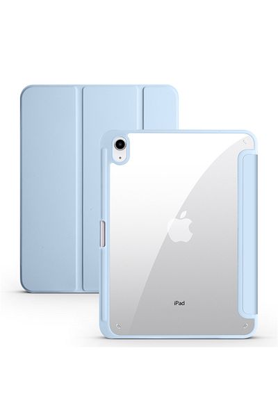 Choice حافظة لجهاز iPad10 10.9 2022 باللون الأزرق السماوي لجهاز iPad 10 2022 الجيل العاشر 10.9 غطاء خلفي شفاف صلب من البولي كربونات