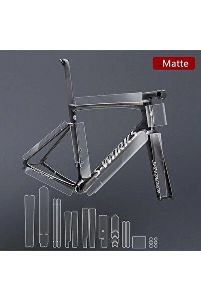 Choice ملصق إطار دراجة طريق غير لامع شفاف مقاوم للخدش، ملصق حماية للدراجات ال...