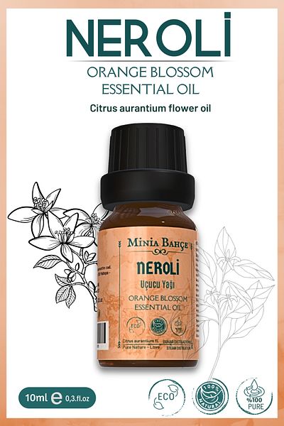 Minia Bahçe Bitki ve Sanat Atölyesi Orange Blossom Neroli Essential Oil - 10ml Essential Oil