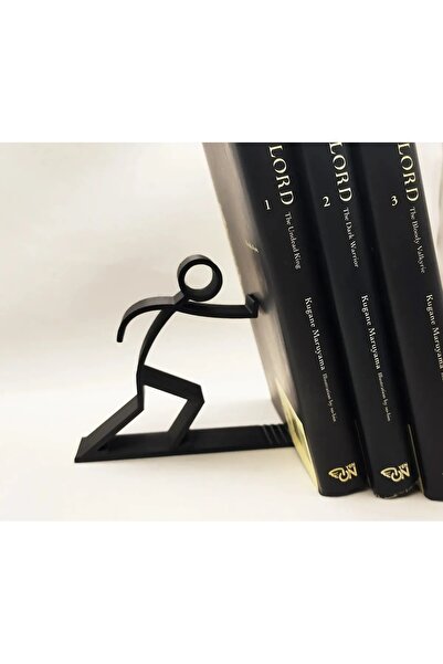 DESIGNBY حامل كتب مزخرف، دعم الكتب، حامل كتب Stickman-Garbage Man