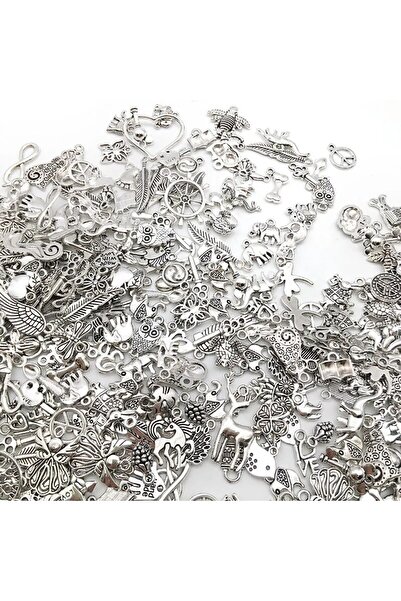 Choice 50 قطعة من خرزات الفضة العتيقة لصنع المجوهرات بكميات كبيرة، خرزات معدن...