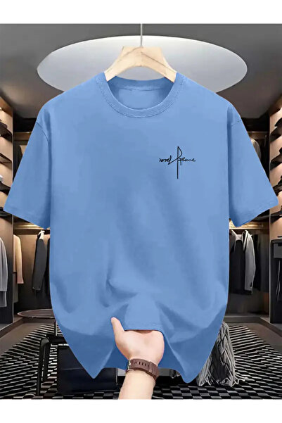 npLStore تي شيرت كبير الحجم مطبوع عليه نص للجنسين