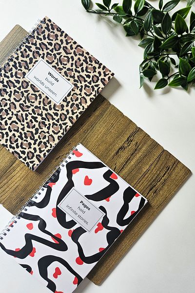 Notisyon Set of 2 Notepad 120 Sheets Leopard Cover