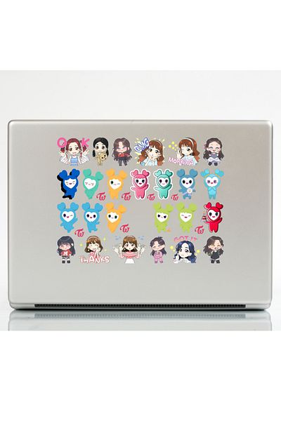 Ororabutik Σετ αυτοκόλλητων 68 τμχ KPOP Twice - Σετ αυτοκόλλητων Scrapbook Bullet Journal