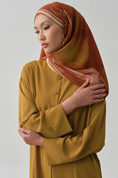 Tuğba Hakim Yakalı Yırtmaçlı Tunik - Hardal