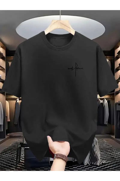 npLStore تي شيرت كبير الحجم مطبوع عليه نص للجنسين