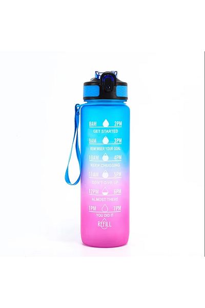 Choice 900ml D 32 Oz Leakproof Water Bottles with Times to Drink and Straw Motivational Drinking Sports Wat