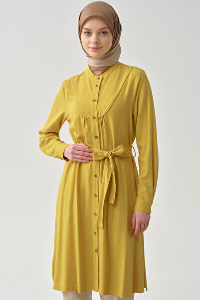 Tuğba Biye Detaylı Robalı Tunik - Asit