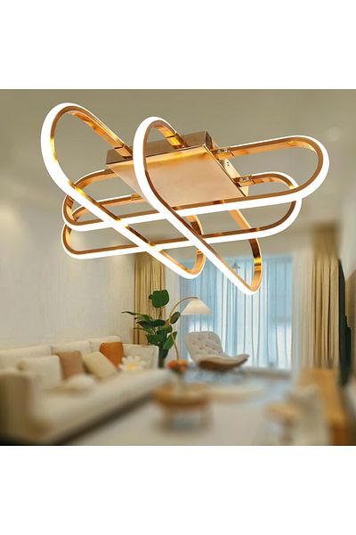 TT AYDINLATMA Bt338-Sr White Light Lighting Kasef (White Light) Sara Coated Led Chandelier