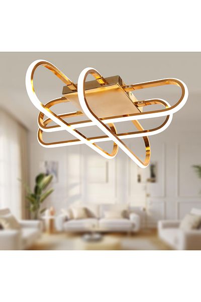 TT AYDINLATMA Tt338-Sr-Sunlight Tt Lighting Kasef Model (Daylight) Yellow Coated Led Chandelier