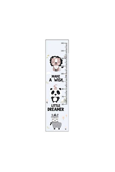 Lidya Çocuk Boy Cetveli Sticker Yapıştırma / Çocuk Odası Dekorasyon Duvar Ürünü / Çocuk Boy Ölçer