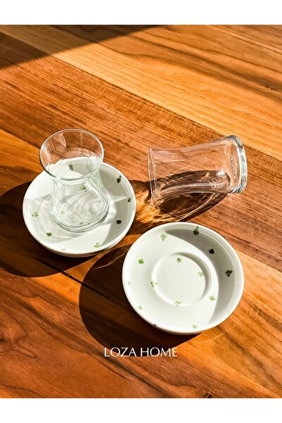 LOZA HOME 6 KİŞİLİK 12 PARÇA PORSELEN ÇAY TAKIMI