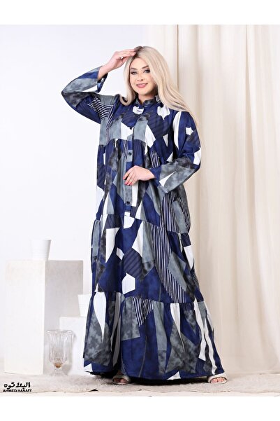 Genrics A flowing and comfortable Cotton jalabiya with a pattern in bright colors.