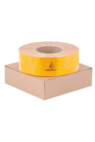 tecnopoint Reflektörlü Bant Sarı Reflektif Fosforlu Şerit Bant 7.5 Cm 1 Metre...