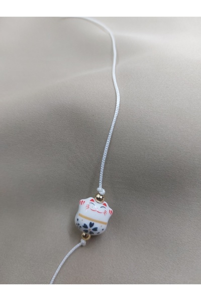 Demeter Şans Kedisi Porselen Bileklik