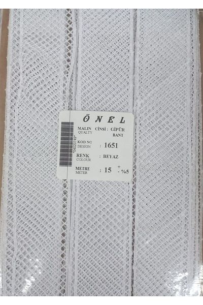 P Parla Lace Polyester Guipure Tape White 15 Meters Width 3 cm On-1651-B