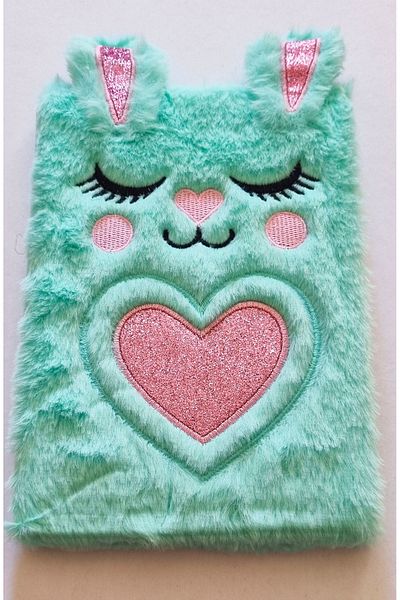 Modellino 3D Sleeping Rabbits Plush Souvenir Notebook Line Notepad for Daily Memories 80 Sheets- Optional