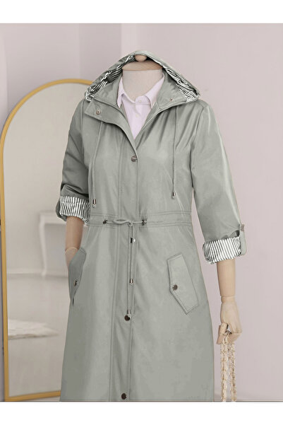 Modamorfo Сірий тренч на підкладці в смужку